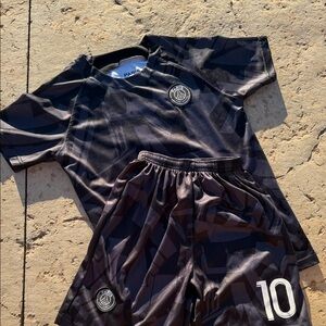 Paris Saint-Germain Black PSG Soccer Kit - Number 10